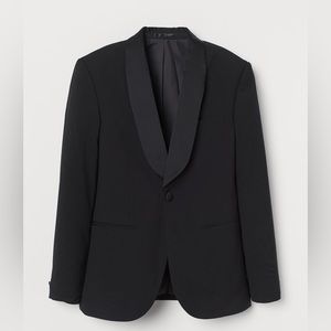 Black H&M Slim Fit Tuxedo Jacket / Blazer